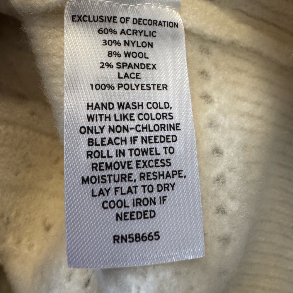 NWT Treasure & Bond Cream Knit Sweater - size M - Picture 7 of 7